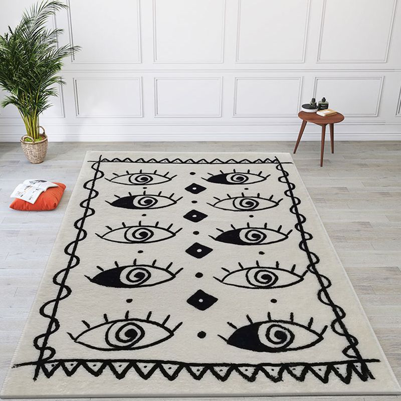 Bohemian Geometric Print Carpet Polyester Indoor Carpet Stain Resistant Rug for Living Room