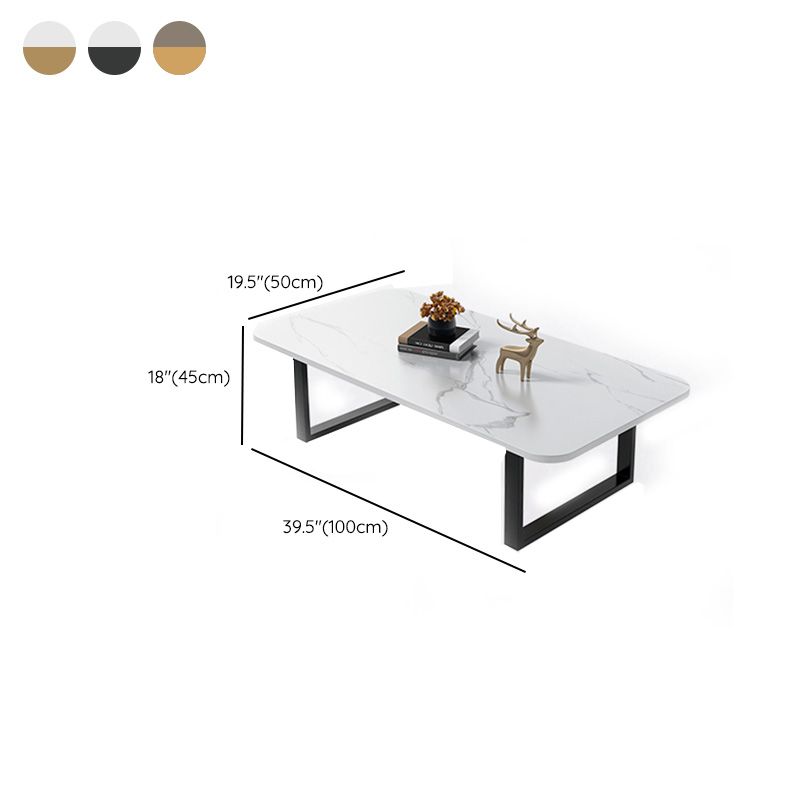 Slate Rectangular Coffee Table Trestle Coffee Cocktail Table