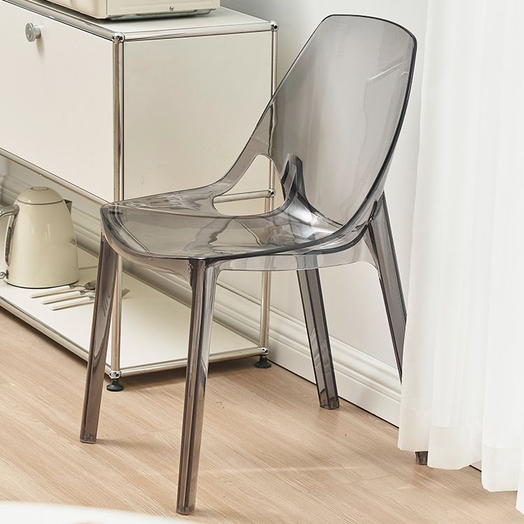 Dining Room Modern Plastic Armless Parsons Dining Side Chair
