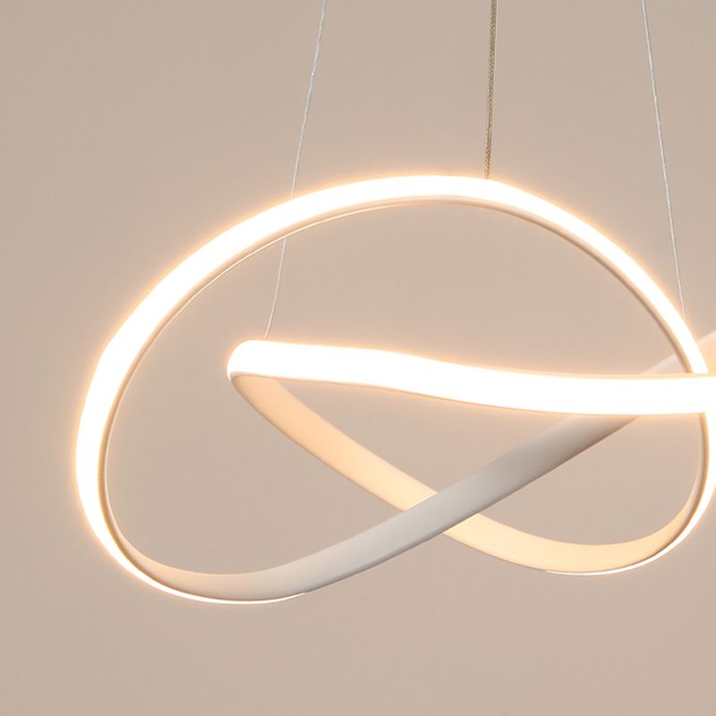 Contemporary Strip Shape Pendant Chandelier Metal 1-Light Pendant Lighting