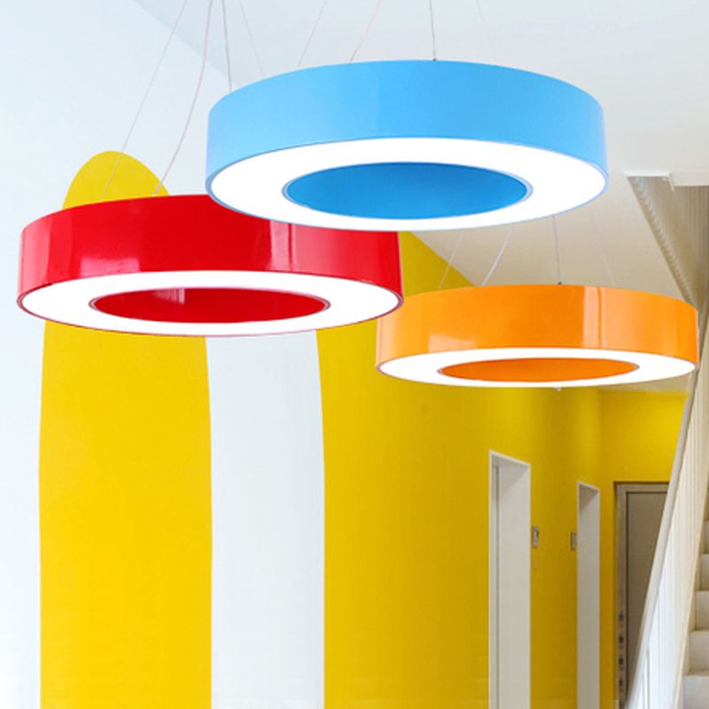 Modernes Schlafzimmer Pendellicht, Acryl -O -Formhängevorrichtung für Kinder mit 31,5 "verstellbarer Kabel