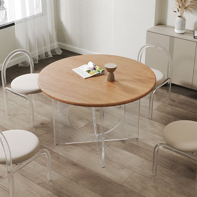 Modern 1/2/3/4/5 Pieces Dining Set Round Wood Dining Table for Dining Room