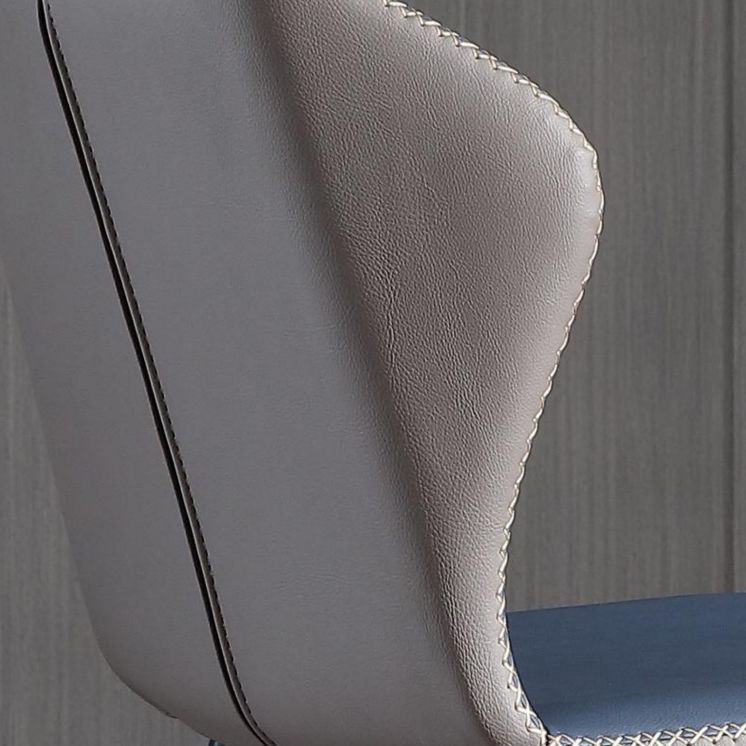 Silla sin brazos de comedor de metal contemporáneo, silla Wingback Parsons para uso doméstico