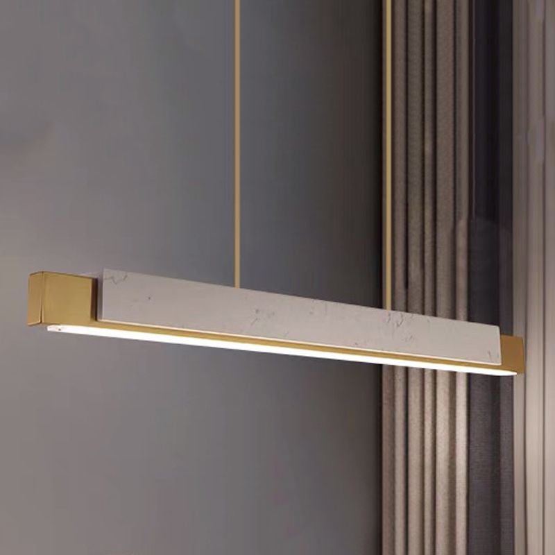 Estilo moderno lineal colgante colgante de mármol 1 lámpara de luz de luz