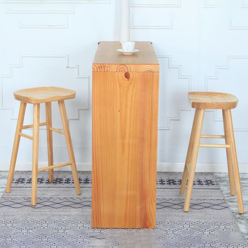 Contemporary Wood Stool Backrest Counter Stool for Restaurant