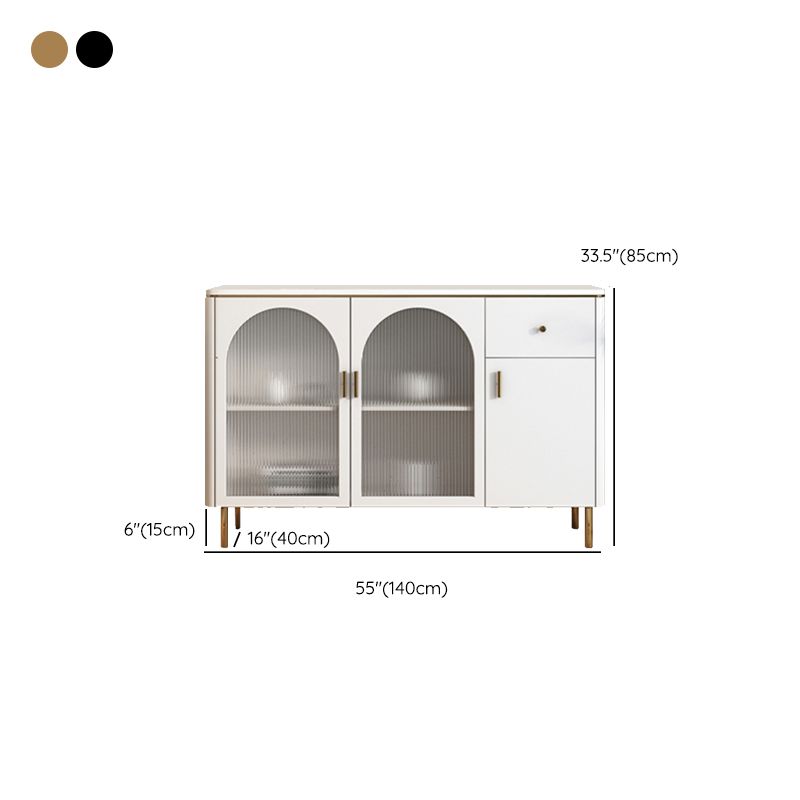 Home Sintered Stone Storage Sideboard Luxury Side Board with Drawers and Doors