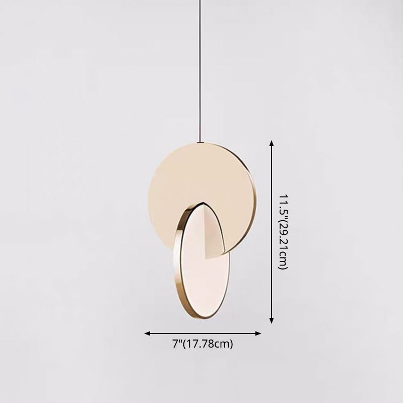 LED -Schlafzimmer Anhänger Beleuchtung Vorrichtung zeitgenössischer Stil Anhänger Lichtkit mit Kreis Metallschatten