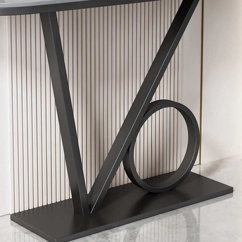 31.5-inch Tall Glam Console Table Scratch Resistant Stone End Table