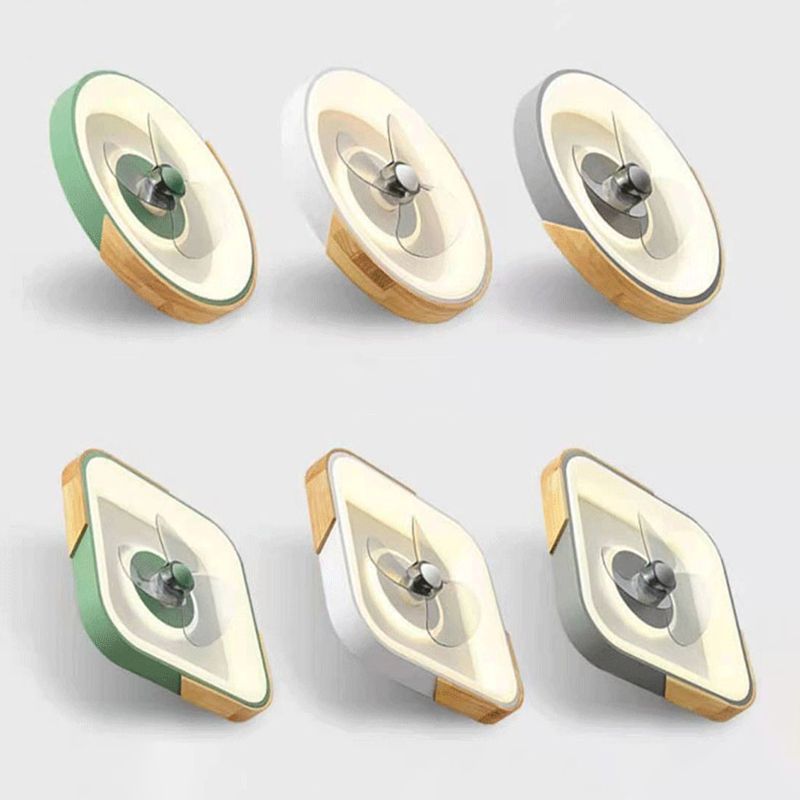 Ventola del soffitto a sfioramento a scarpone colorato in metallo da letto in metallo lampada a filo semifulò