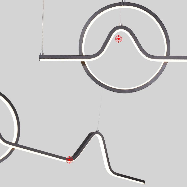 Luz de la isla colgante sombreada de metal Simplicidad estilo LED LIGHTIVE para comedor para comedor