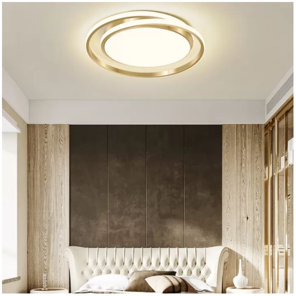 Round 1-Light LED Flush Light New Modern Acrylic Flush Mount Ceiling Light Fixtures for Bedroom
