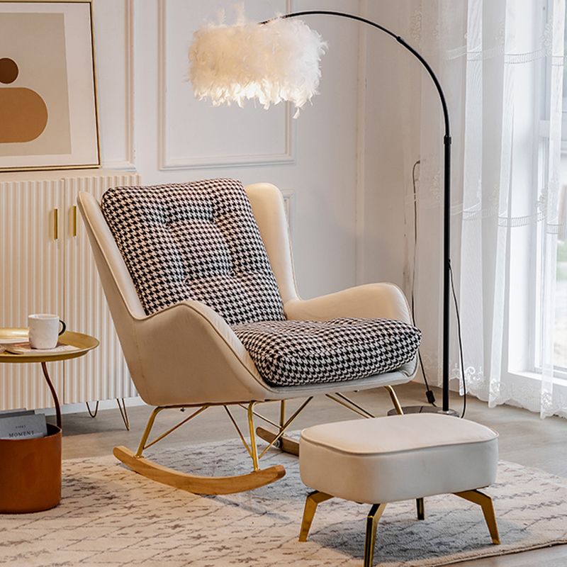 Modern Simple Style Rocking Chair Nursery Sofa Rocking Chair for Bedroom