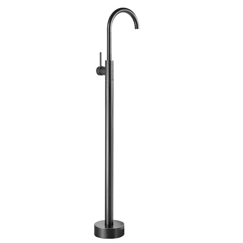 Modern Freestanding Tub Faucet Copper Floor Mount Free Standing Tub Filler Faucet
