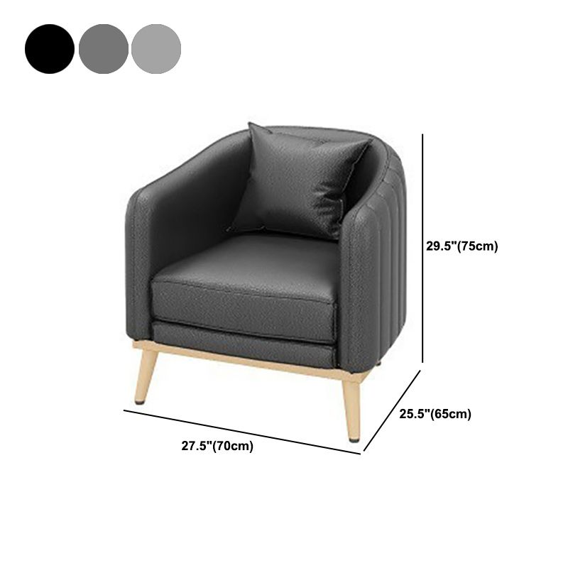 Contemporary Sloped Arm Sofa 29.53" H Single Cushion Sofa with Pillows