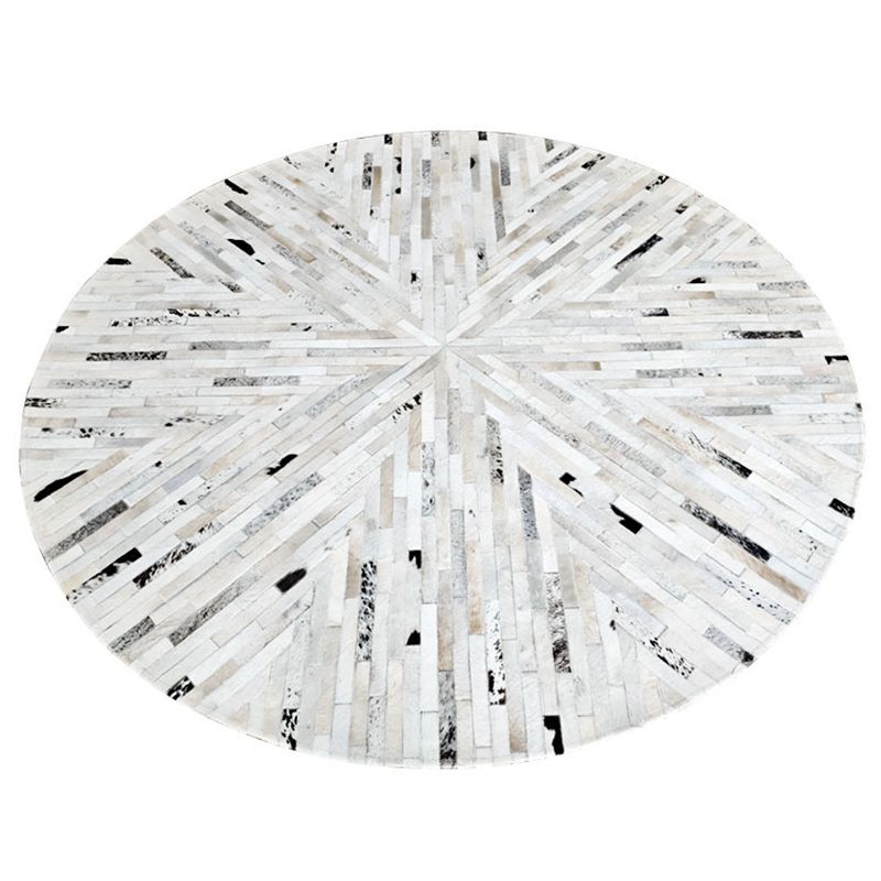 Tappeto multicolore rotondo che gira il tappeto del soggiorno in moquette di mucca con supporto non slip