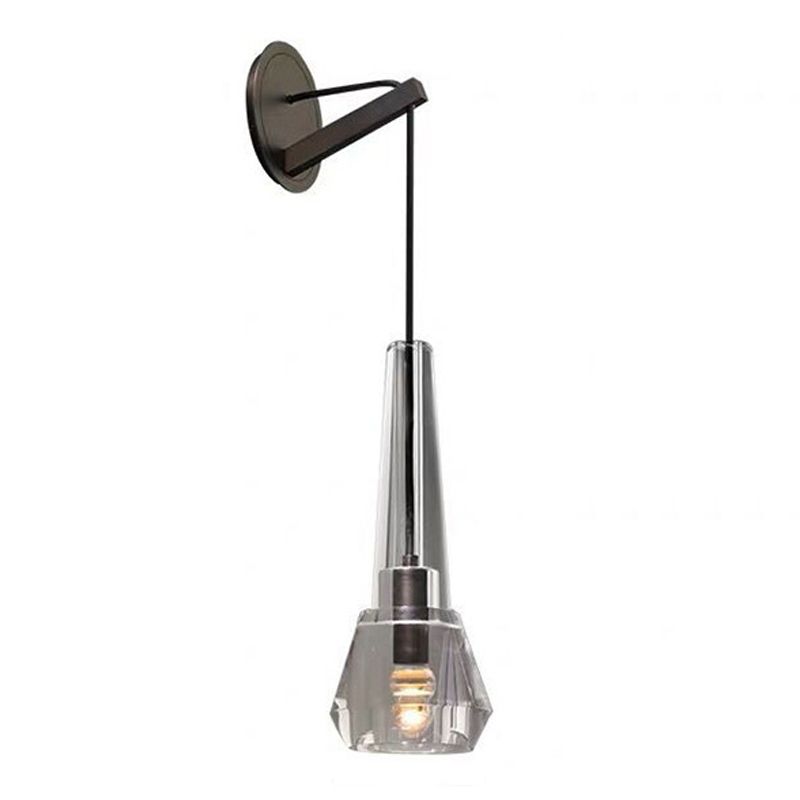 Geometrische 1-Licht-Wandleuchter moderner Kristallwandmontageleuchte