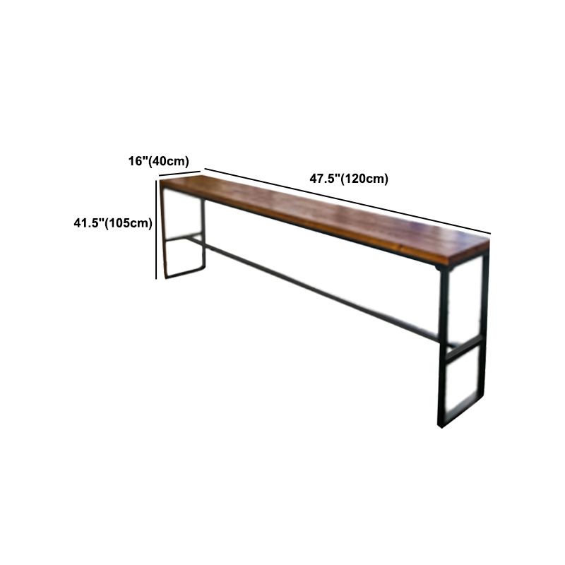 Modern Style Bar Table Set 1/7 Pieces Rectangle Wood Counter Table with Stools