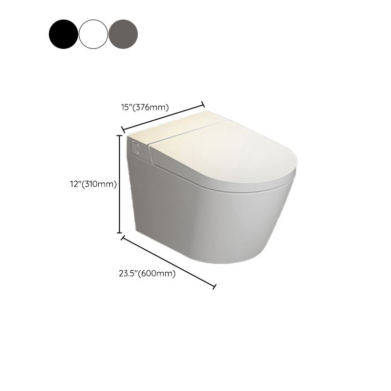 Modern Wall Hung Toilet Bowl Polished Finish Toilet with Heated Seat