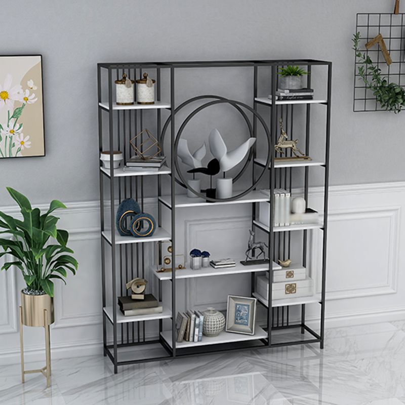 Glam Style Metal Bookshelf Etagere Open Shelf Bookcase for Home