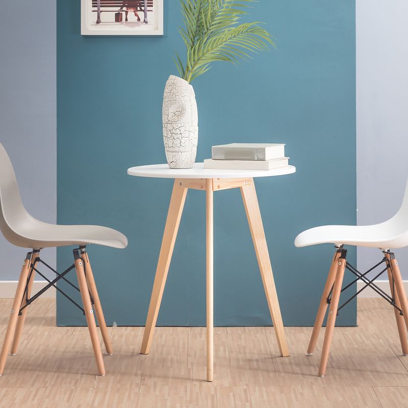 3 Legs Natural / White / Black Wooden Round Top Coffee Table