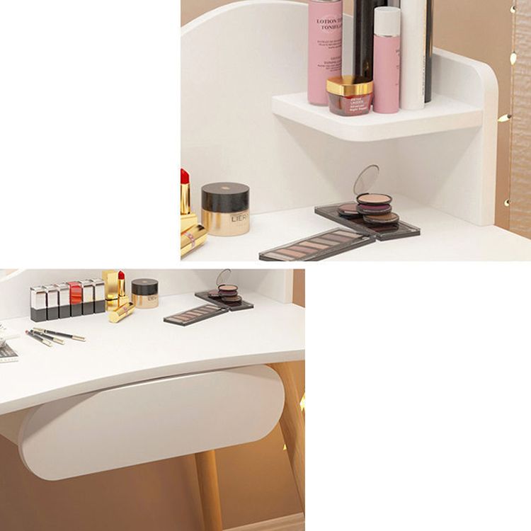 Contemporary 48.03" Height Wooden Dressing Table Mirror Make-up Vanity