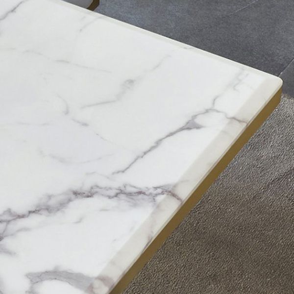 Contemporary Marble Dining Table with 4/6 Leather Dining Chairs