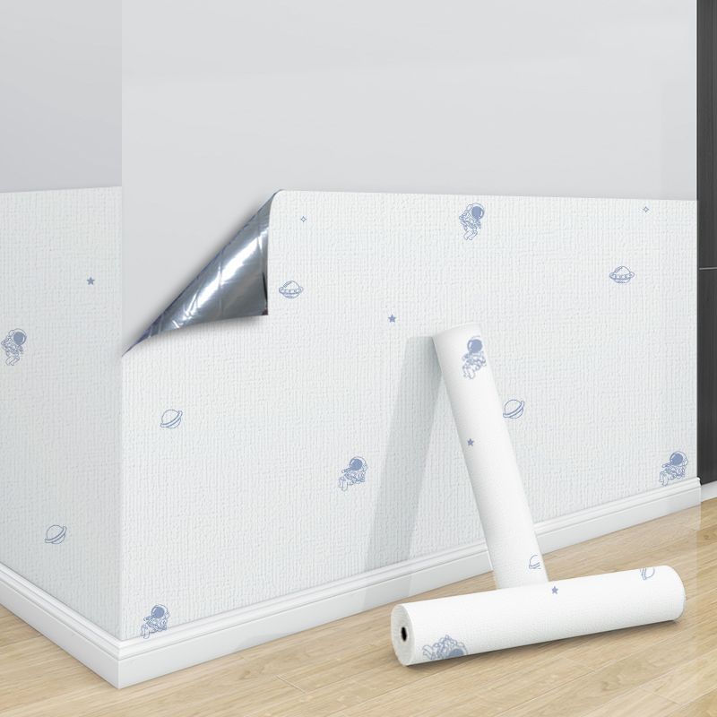 PVC Wall Panel Peel and Stick Cartoon Print Matte Texture Wall Paneling for Living Room