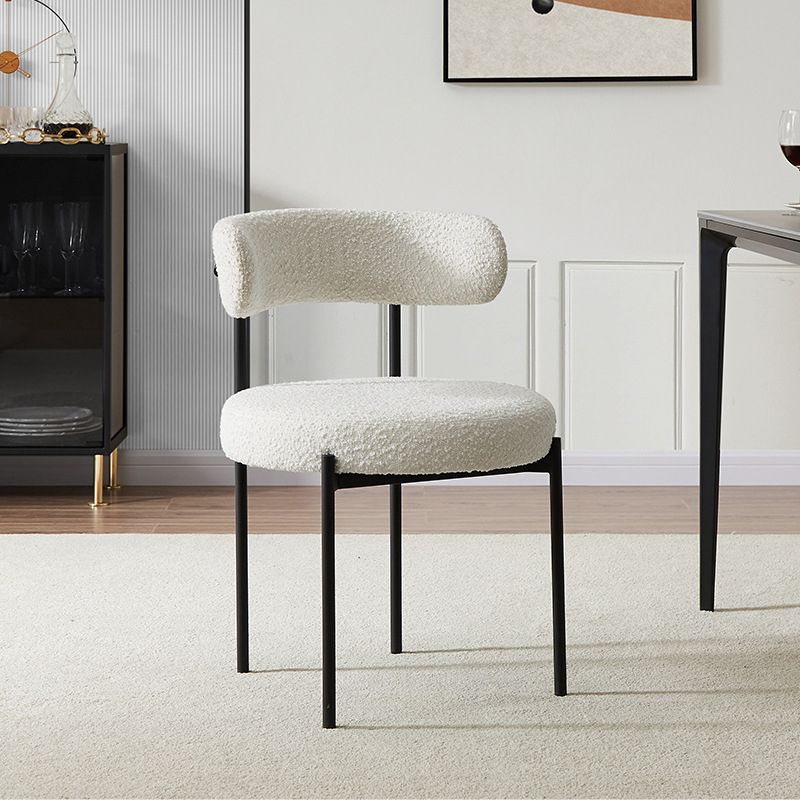 Open Back Dining Side Chair Contemporary Armless Dining Chairs