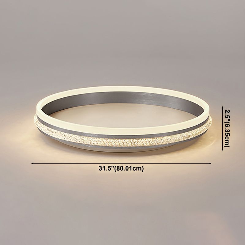Circular Led Flush Mount Ceiling Fixture Modern Flush Mount Light Metal