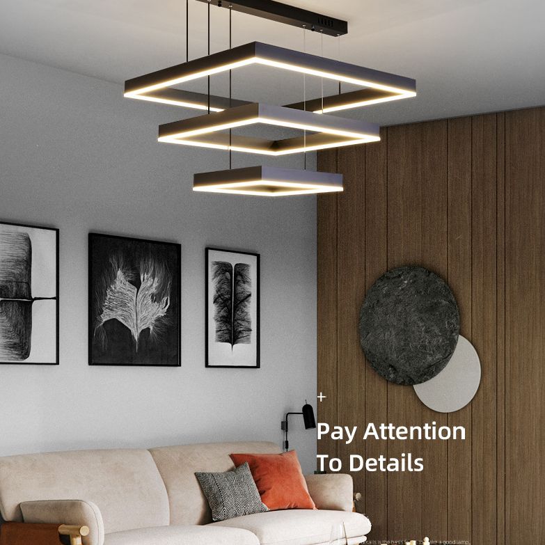 Moderne vierkante kroonluchter verlichtingsarmaturen metalen kroonluchter