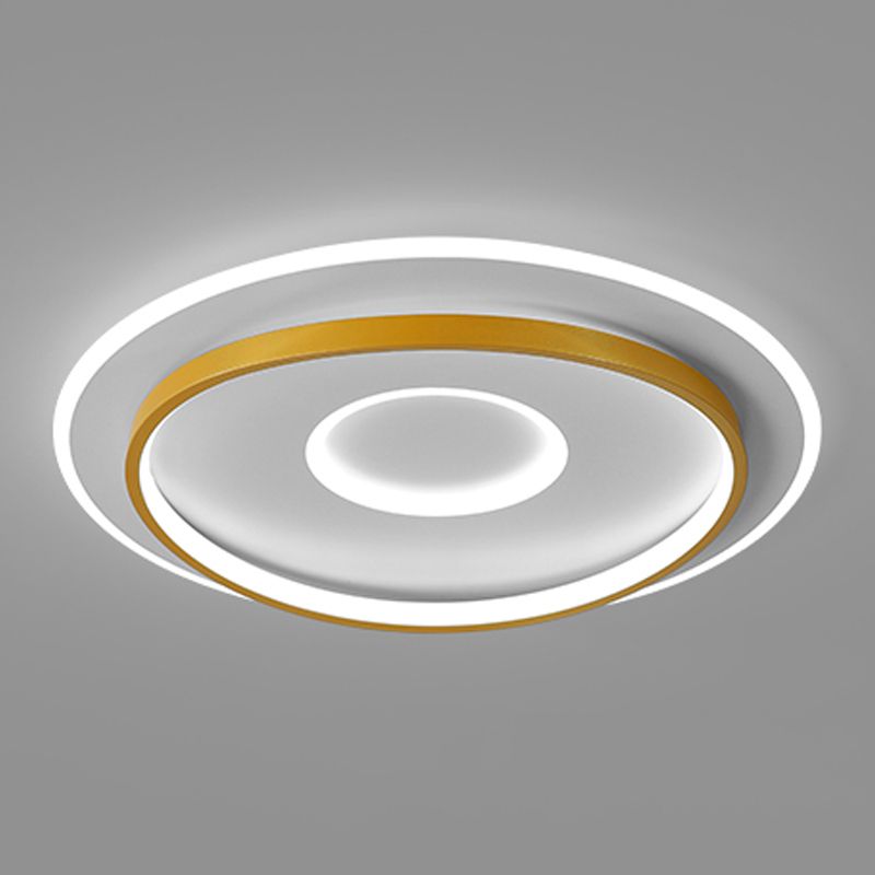 Round Shape LED Sky Star Ceiling Lamp Modern Iron 3 Lights Flush Mount for Study