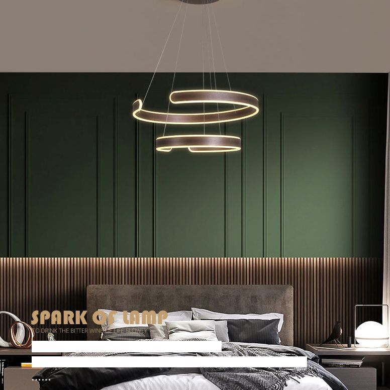 Coffee C landelera en forma de Simplicidad acrílica LED colgante colgante