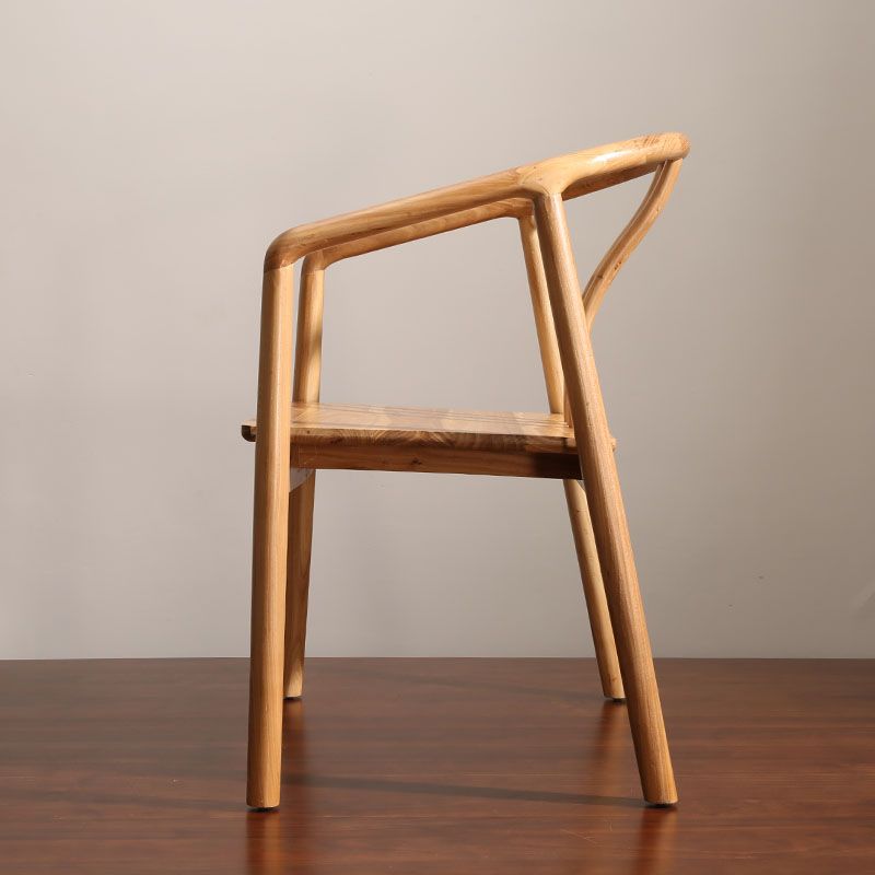 Traditional Style Dining Chairs Dining Arm Side Chairs with Wooden Legs