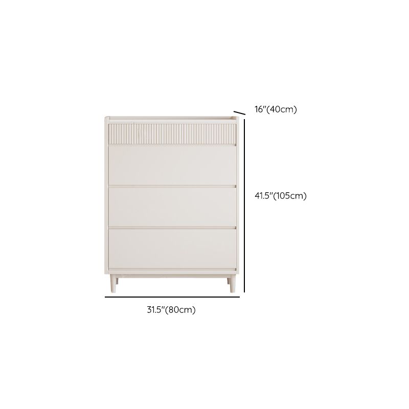 Contemporary Dresser White Storage Chest Dresser with Drawers