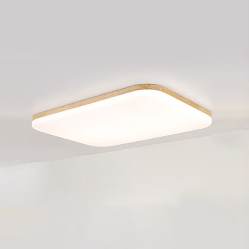 Luminaire de plafond encastré en bois d'appareils d'éclairage de plafond affleurants carrés de LED