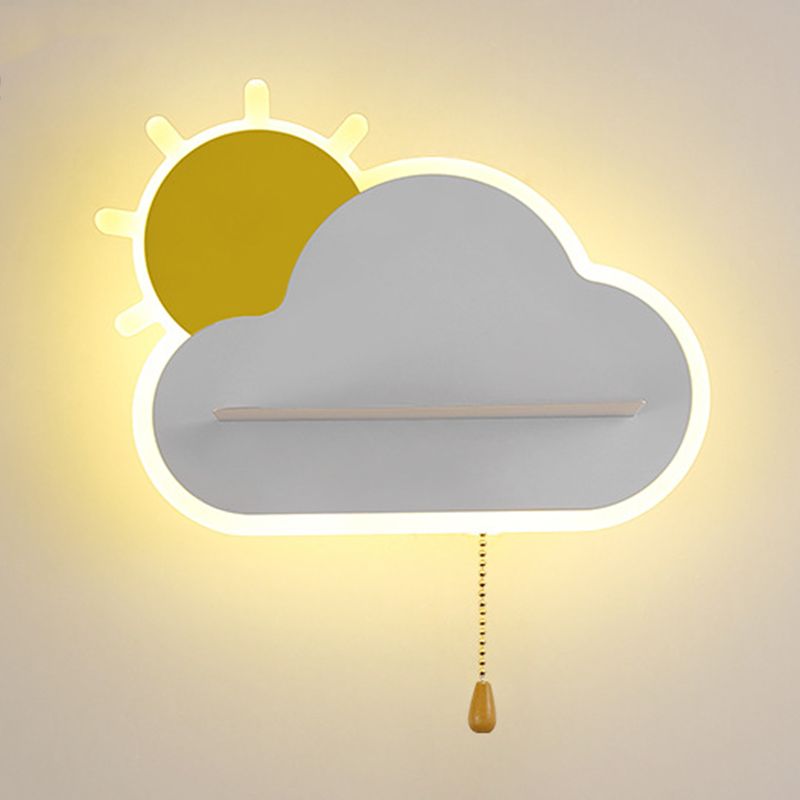 Cloud Wall Mounted Lamps Modern Style Metal 1 Light Wall Light Sconces