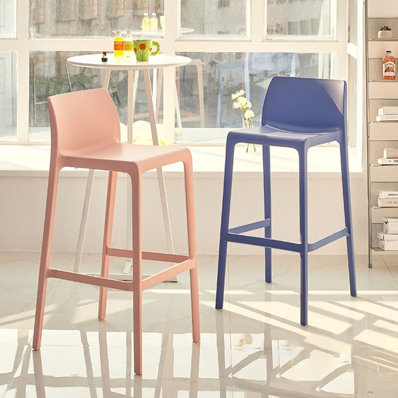 Modern Style Bar-stool Plastic Counter Bar Stool for Kitchen Bar with Plastic Legs