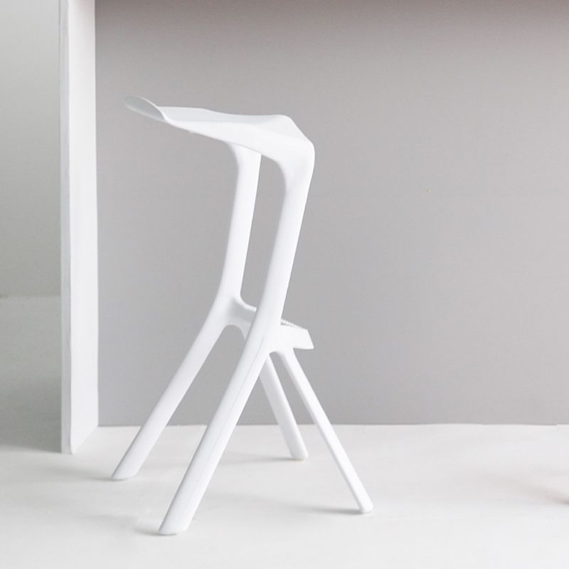Modern Style Bar-stool Plastic Backless Bar Stool for Kitchen Bar with Plastic Legs