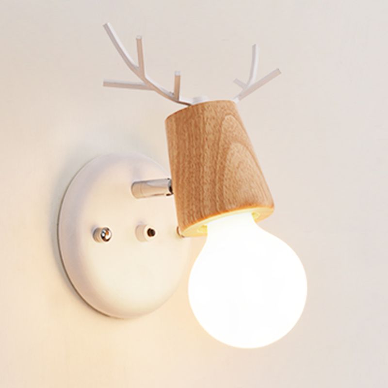 1-Light Unique Wall Sconce Modern Style Metal Wall Lighting for Bedroom