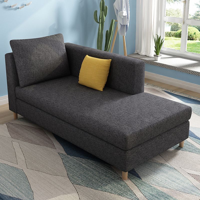 Nordic Recessed Arms Chaise Lounge with Cushioned for Bedroom and Living Room