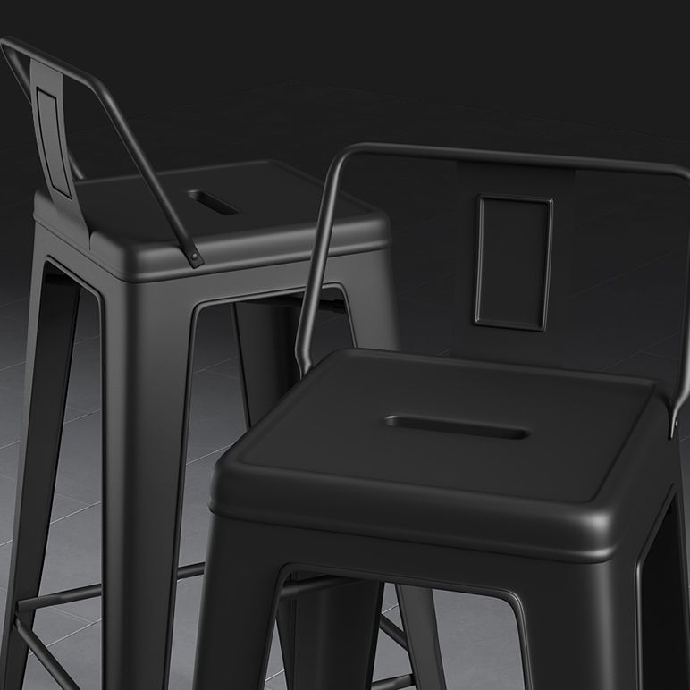 Industrial Style Metal Bar Stool Backrest Counter Stool for Restaurant and Bristol