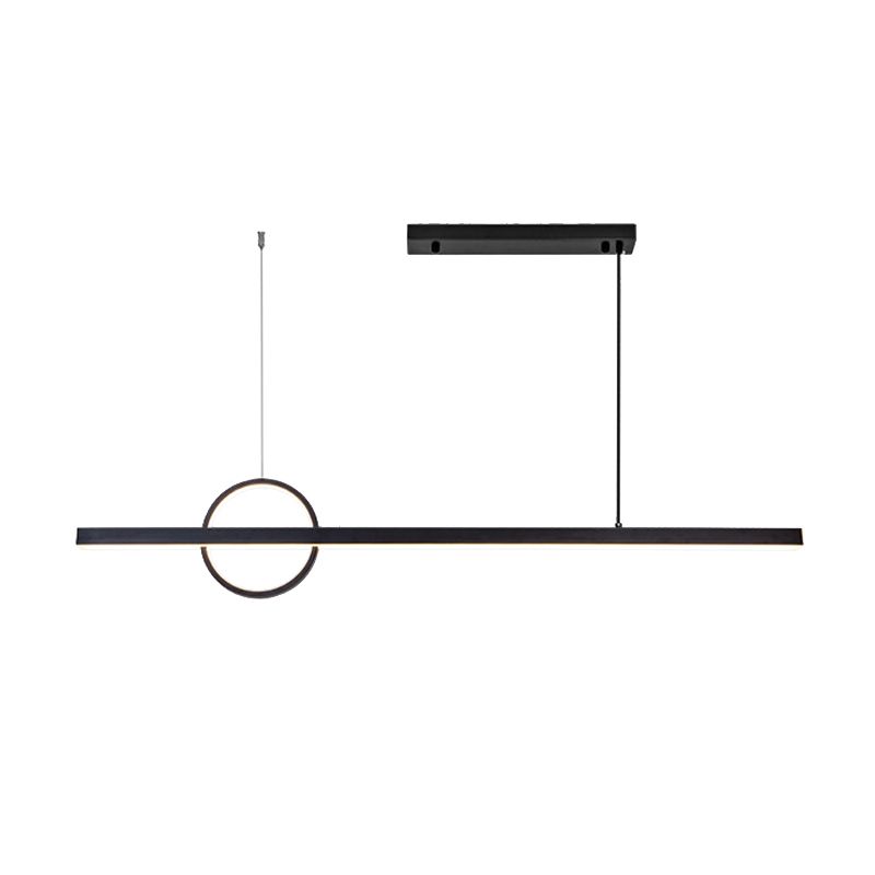 Black Metal Ceiling Light Modernism LED Kitchen Island Lighting for Home