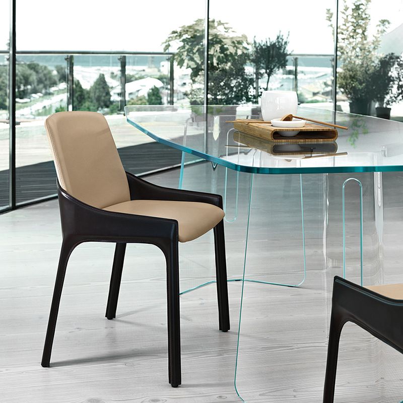 Chaise de salle à manger moderne en métal, chaise d'appoint Parsons de 20 pouces de large pour la cuisine
