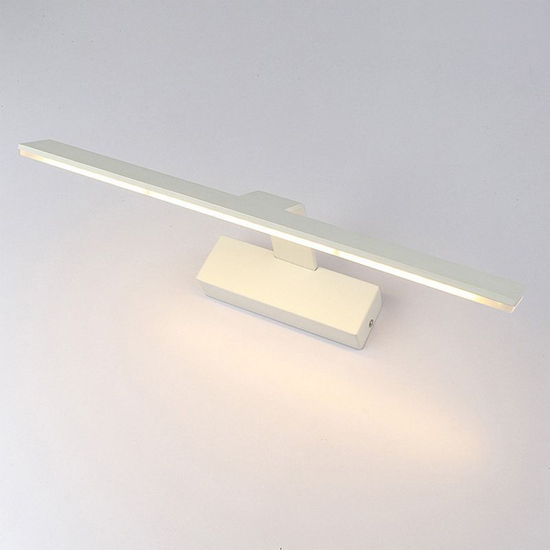 Minimalist Style Shaded Wall Light Fixture Acrylic LED Bathroom Wall Mounted Light in White