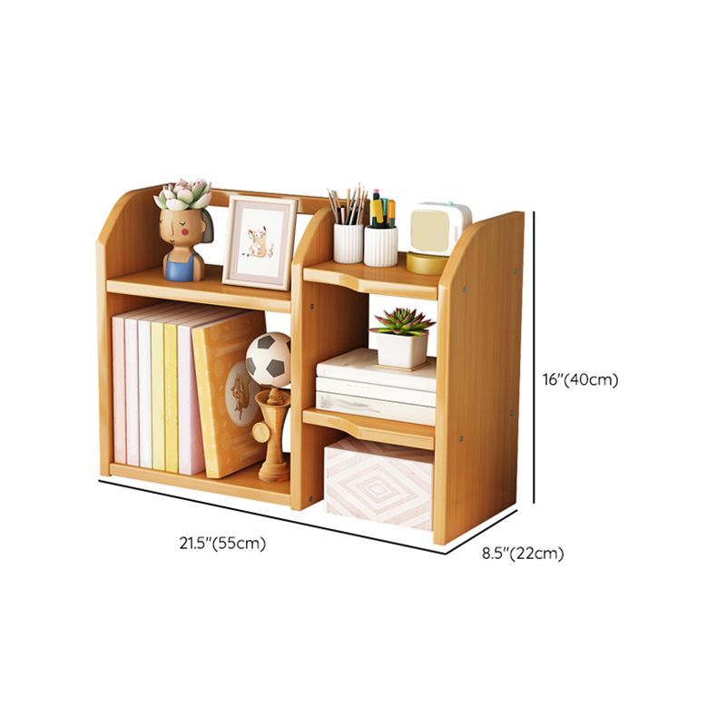 Bamboo Vertical Bookshelf Contemporary Open Back Bookcase with Shelves