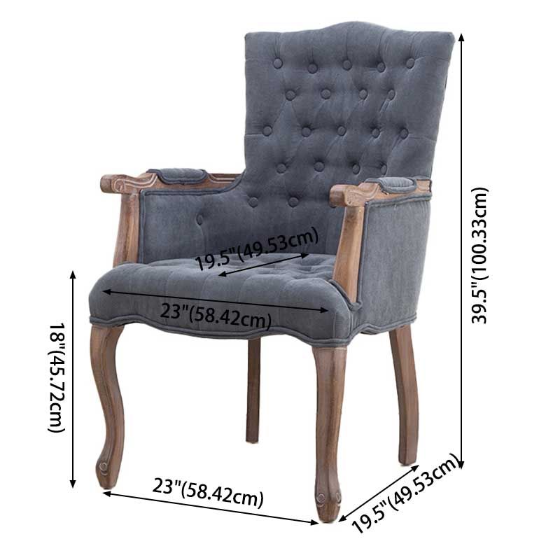 Chaise d'intérieur de style campagnard en bois massif, chaise de salle à manger Parsons de 23'' de large