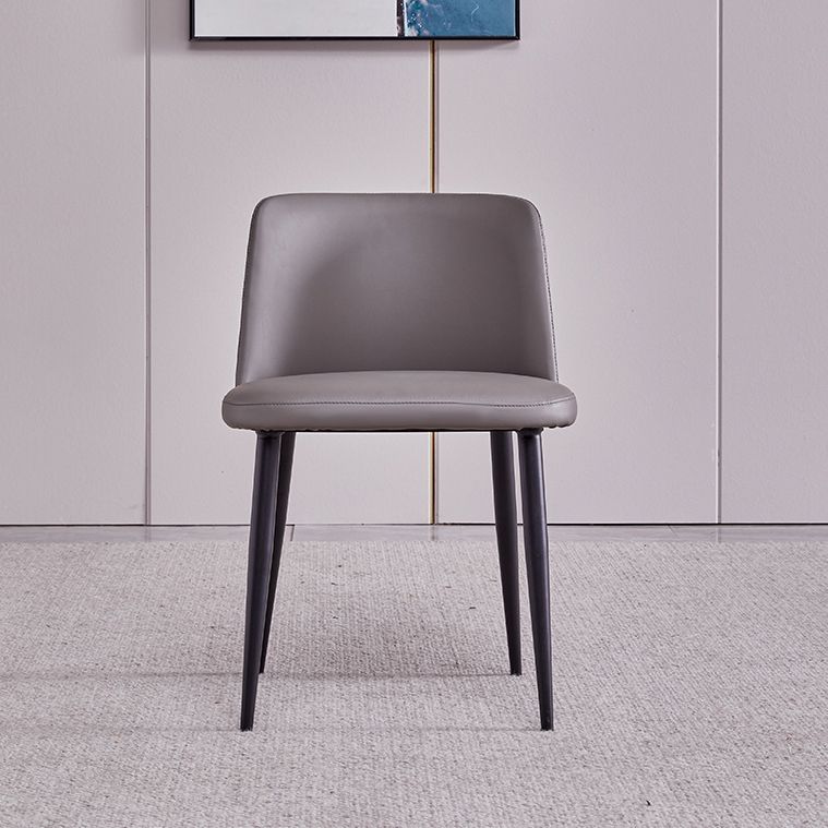 Contemporary Kitchen Chairs Armless Side Side Chair with Metal Legs