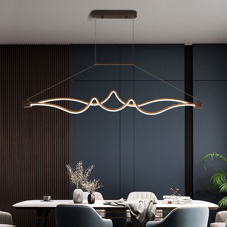 Contemporary Pendant Lights Linear Metal Island Light Fixtures