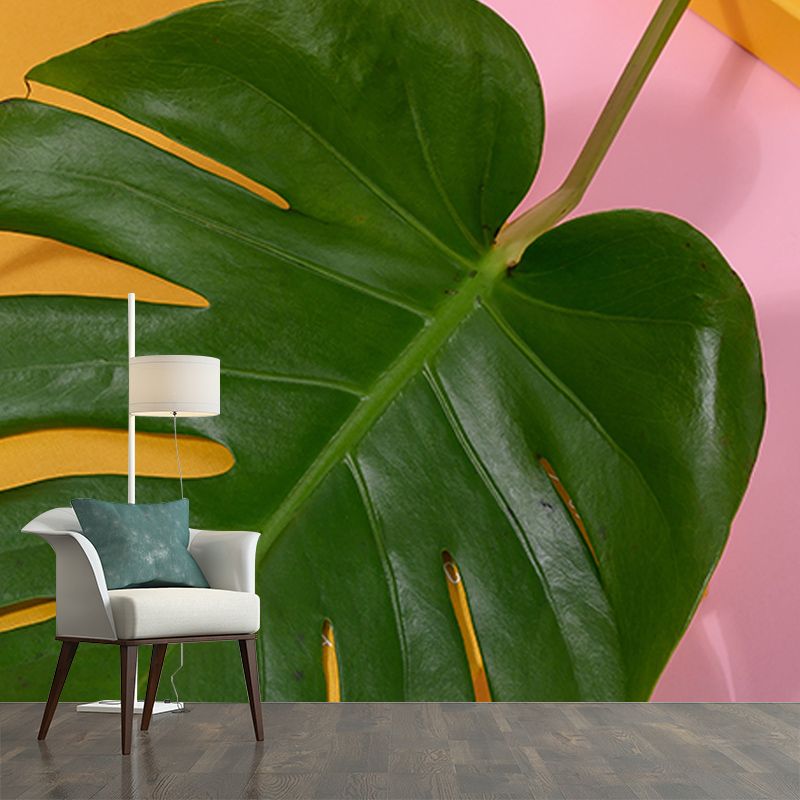 Tropical Plant Monstera Wall Mural for Sitting Room Decoration, Waterproofing, Custom-Made