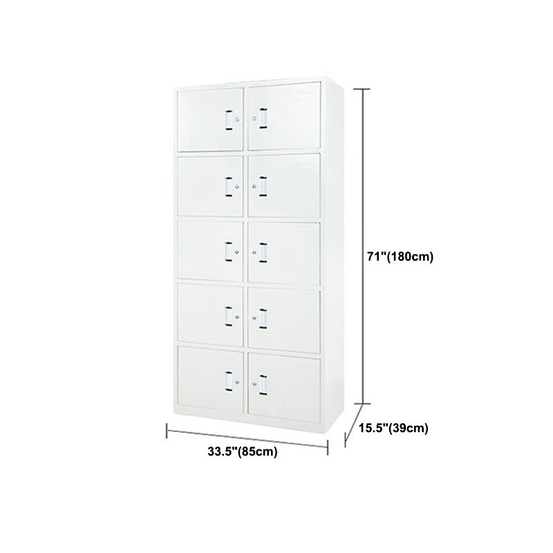 Modern Style Metal Wardrobe White Colour Freestanding Wardrobe Closet